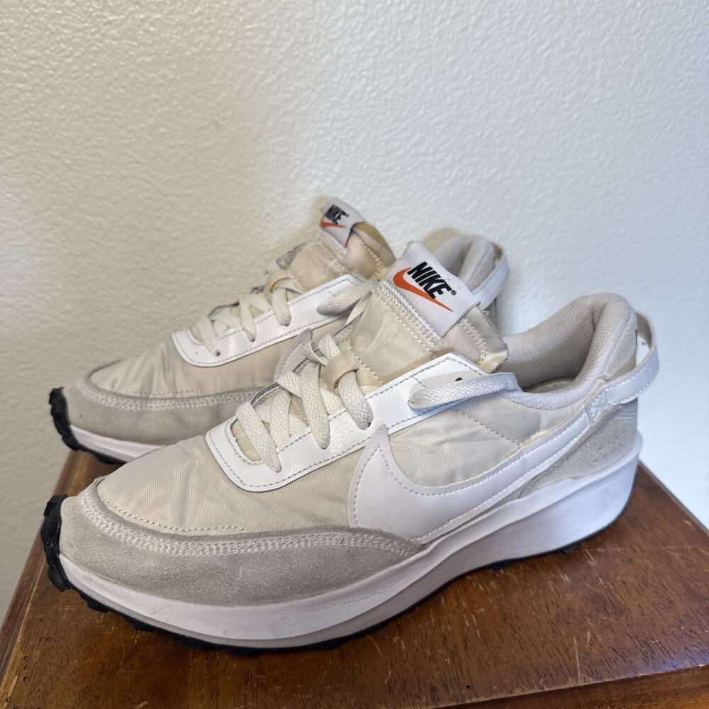 Nike WAFFLE DEBUT Women's size 10 White Beige DH9523-100 Athletic Sneaker Shoes